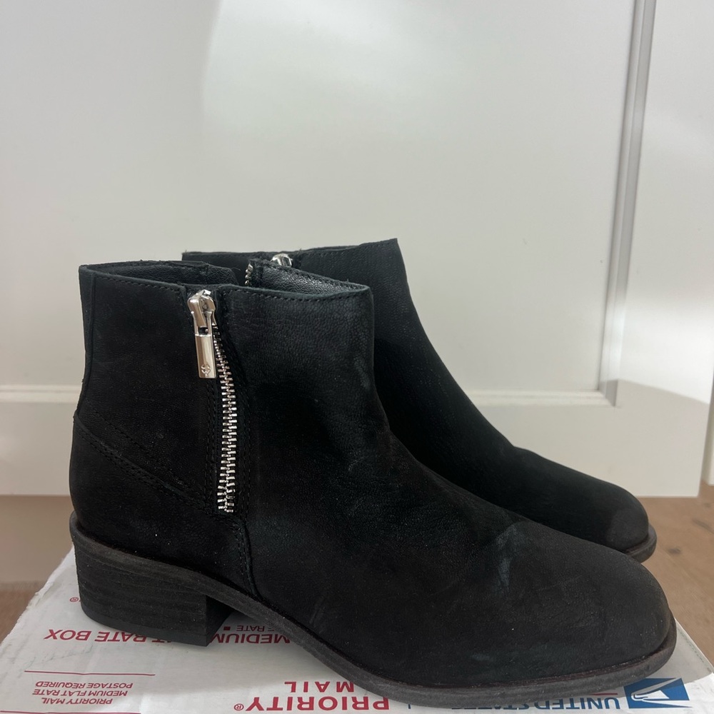 Lucky Brand Black Ankle Booties with Silver Zipper New, from Nordstrom pallet
